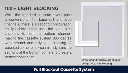 Premium Full Blockout Cassette Roller Blind from Online Blinds 4U in Australia – designed for complete light control, privacy, and a sleek, modern finish for Australian homes.